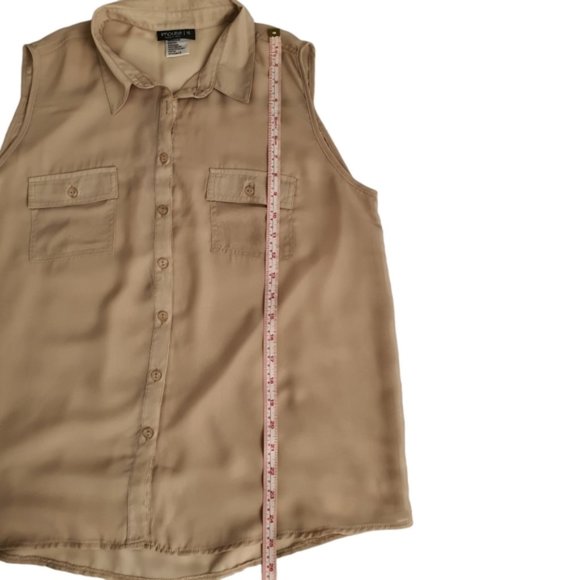 Impulse Sheer Sleeveless Shirt Size 16 - Picture 5 of 11